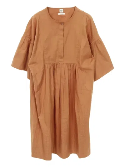 Pre-owned Hermes 2000s Cotton Short Dress In Orange