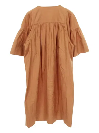 Pre-owned Hermes 2000s Cotton Short Dress In Orange