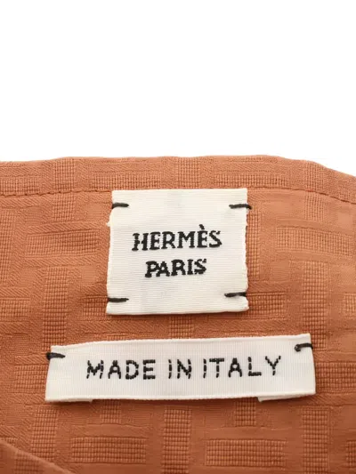 Pre-owned Hermes 2000s Cotton Short Dress In Orange