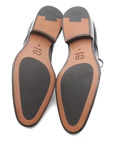 Pre-owned Dior 2010s Leather Cap-toe Shoes In Black