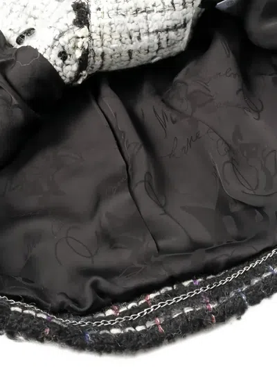 Pre-owned Chanel Cocomark Button Tweed Jacket In Black