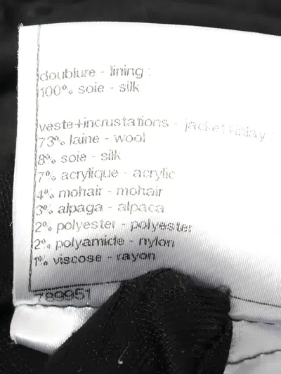 Pre-owned Chanel Cocomark Button Tweed Jacket In Black