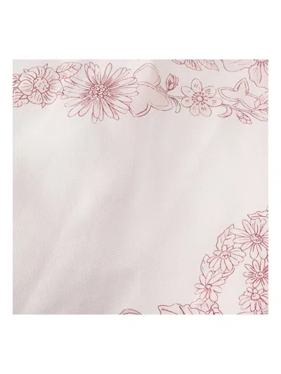 Pre-owned Hermes Brides De Gala Floral-print Short-sleeve Dress In Pink