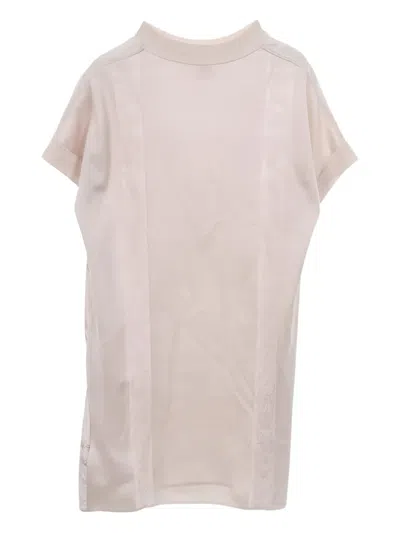 Pre-owned Hermes Brides De Gala Floral-print Short-sleeve Dress In Pink