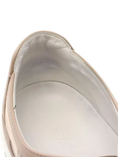 Pre-owned Hermes 2000s Get Leather-inserts Sneakers In Neutral