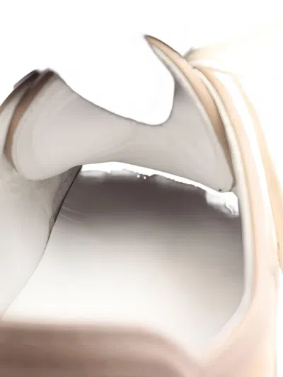 Pre-owned Hermes 2000s Get Leather-inserts Sneakers In Neutral