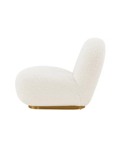 Manhattan Comfort Edina Modern 27.17" Boucle Fabric Upholstered Accent Chair In White