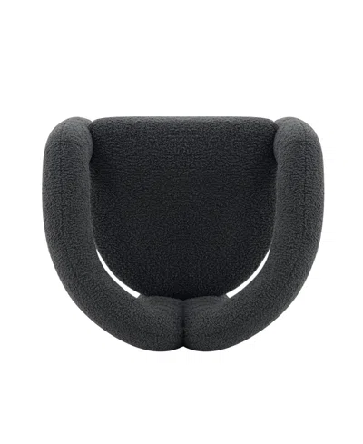 Manhattan Comfort Darian Modern 28.74" Boucle Upholstered Accent Chair In Black