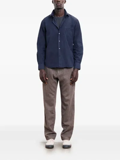 Hartford Cotton Shirt In Blue