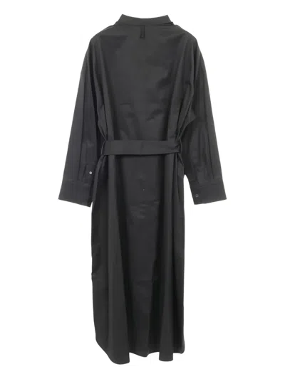 Pre-owned Hermes 2010s Stand-collar Shirt Dress In Black