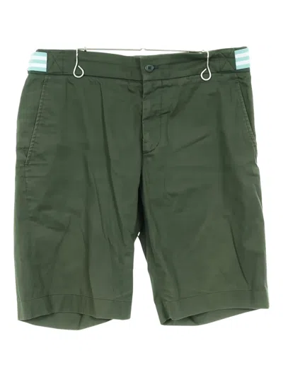 Pre-owned Hermes 2000s Striped-waistband Shorts In Green