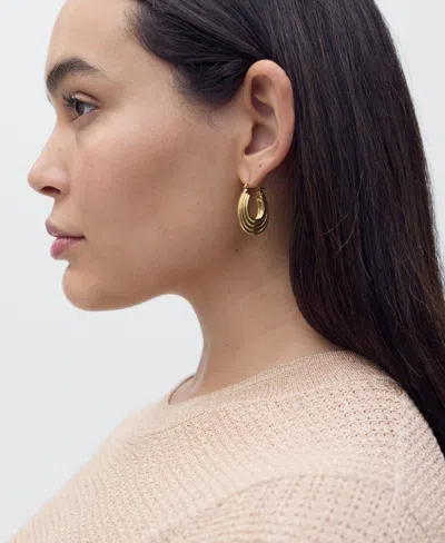 Mango Women's Short-sleeved Lurex Sweater In Neutral