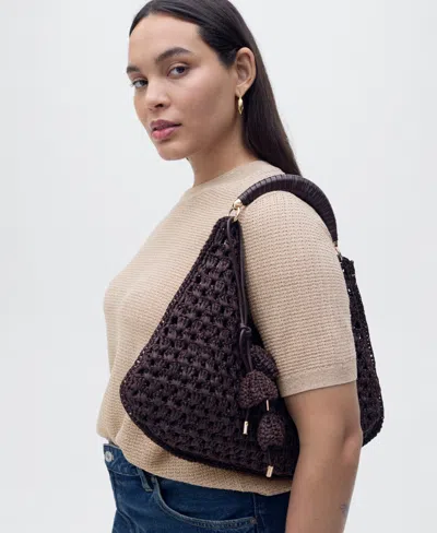 Mango Women's Short-sleeved Lurex Sweater In Neutral