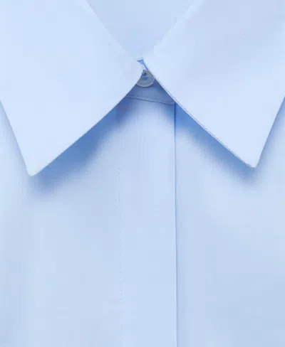 Mango Women's Slim-fit Poplin Shirt In Blue