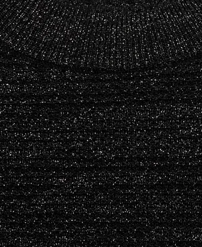 Mango Women's Short-sleeved Lurex Sweater In Black