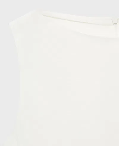 Mango Sleeveless Peplum Top In White