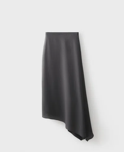 Mango Asymmetrical Maxi-skirt In Gray