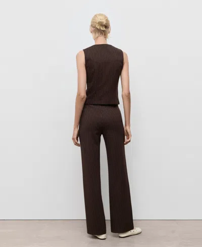 Mango Women's Fitted Zip-up Top In Brown