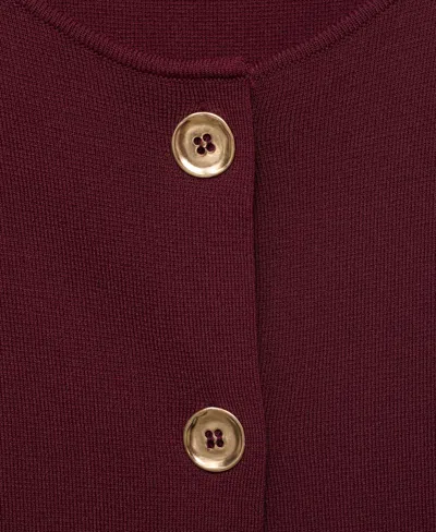 Mango Button Front Fine Knit Vest In Red