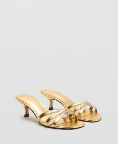 Mango Women's Strappy Kitten Heel Sandals In Animal Print