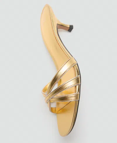 Mango Women's Strappy Kitten Heel Sandals In Animal Print