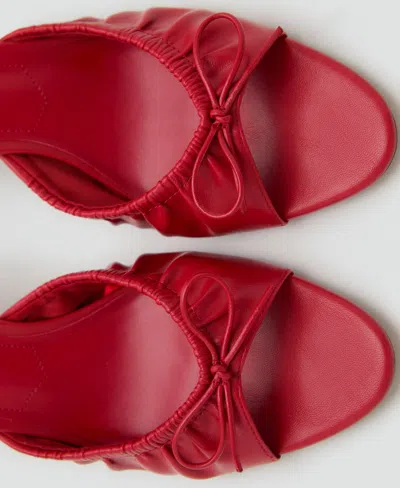 Mango Stiletto Heel Sandal With Bow Red In Red