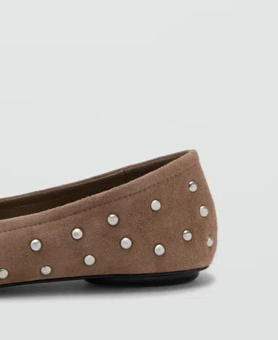 Mango Studded Ballet Flat In Multi