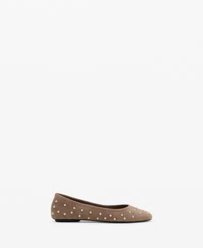 Mango Studded Ballet Flat In Multi