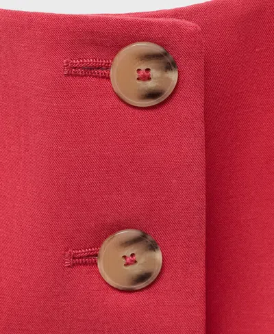 Mango Cotton Mix Halterneck Vest In Multi