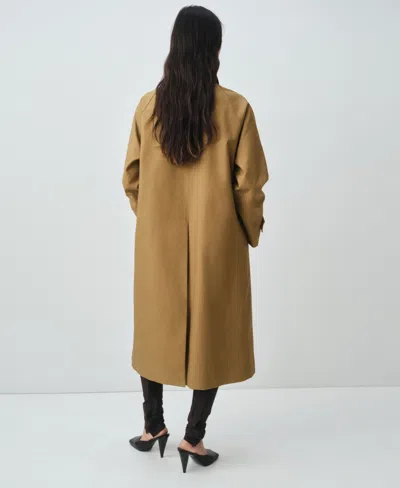 Mango Women's Cotton Long Trench Coat In Brown