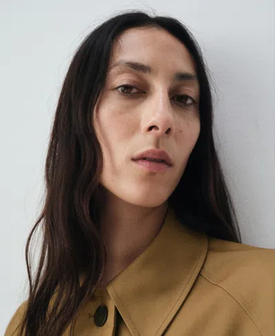 Mango Women's Cotton Long Trench Coat In Brown