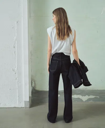 Mango Women's High-rise Balloon Jeans In Blue