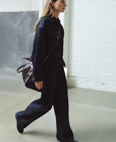 Mango Women's High-rise Balloon Jeans In Blue