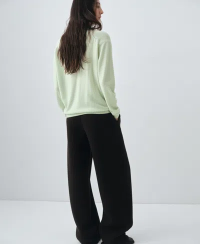 Mango Women's Wool Polo-neck Sweater In Green