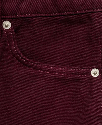 Mango High-waisted Barrel Jeans Wine In Burgundy