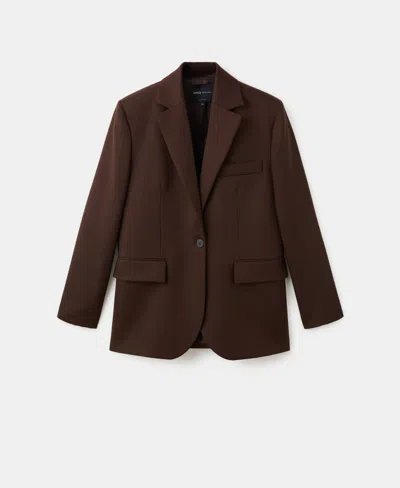 Mango Women's Wool Blazer Suit In Brown
