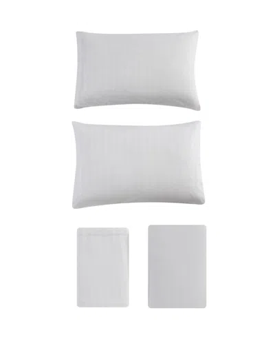 Eddie Bauer Solid 100% Cotton Brushed Flannel 3-pc. Sheet Set, Twin In Gray