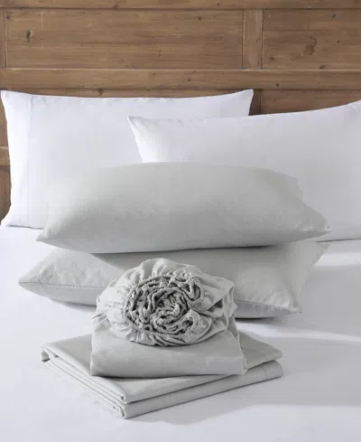 Eddie Bauer Solid 100% Cotton Brushed Flannel 3-pc. Sheet Set, Twin In Gray