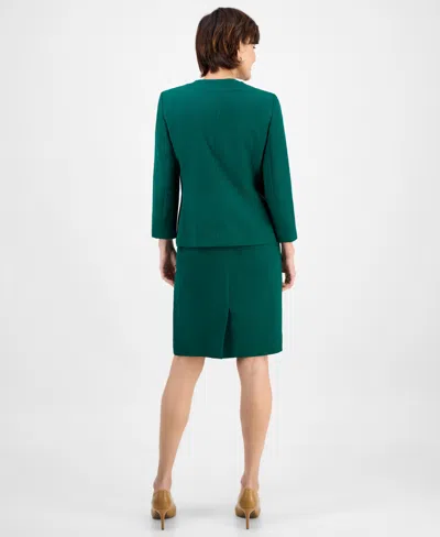 Le Suit Women's Pencil Skirt Suit Set, Regular & Petite In Green