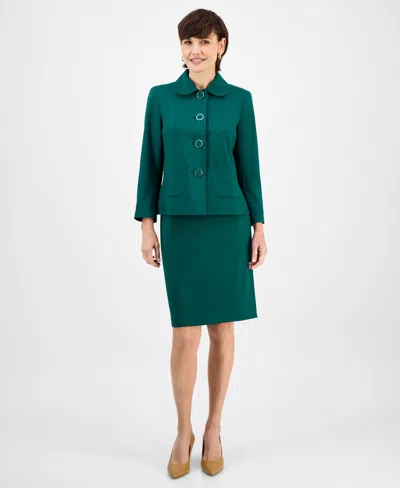 Le Suit Women's Pencil Skirt Suit Set, Regular & Petite In Green