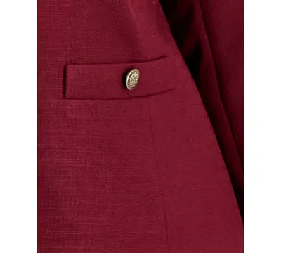 Le Suit Plus Size Sleeveless Sheath Dress Suit Set In Burgundy