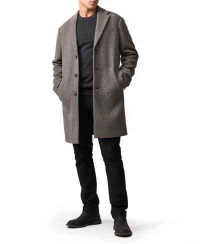Rodd & Gunn Colwood Wool Blend Twill Coat In Brown