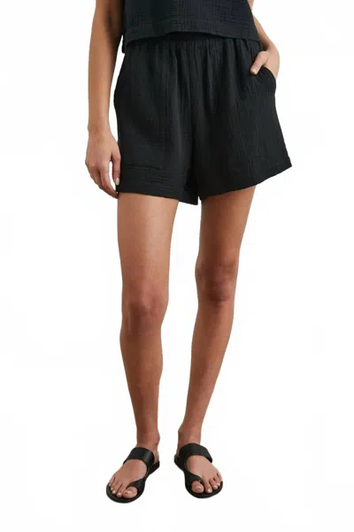 Rails Monte Paperbag-style Shorts In Black In Black