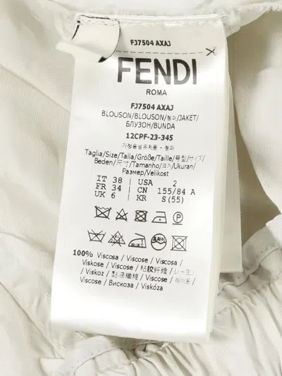 Pre-owned Fendi 10s X Marc Jacobs Zip Windbreaker Jacket In Neutral