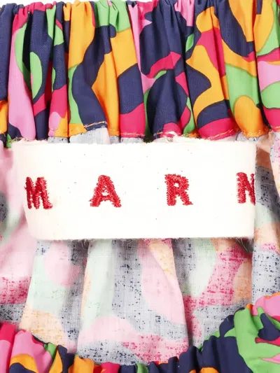 Pre-owned Marni 2010s Pattern Cotton Midi Skirt In Pink