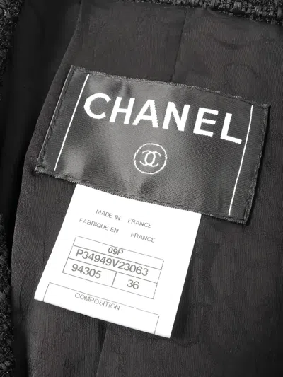Pre-owned Chanel 1986-1988 Tweed Jacket In Black