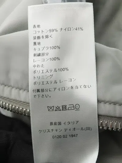 Pre-owned Dior 2010s Logo Patch Bomber Jacket In Gray