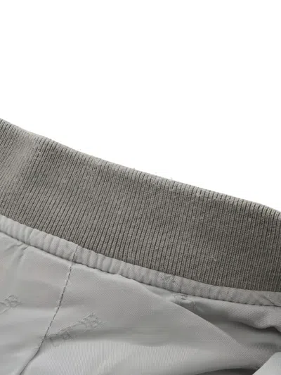 Pre-owned Dior 2010s Logo Patch Bomber Jacket In Gray