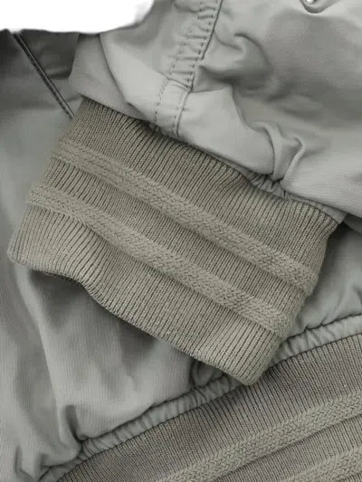 Pre-owned Dior 2010s Logo Patch Bomber Jacket In Gray