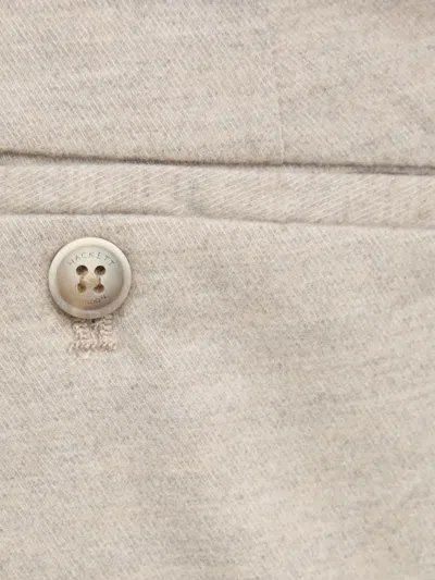 Hackett Branded-button Trousers In Neutral